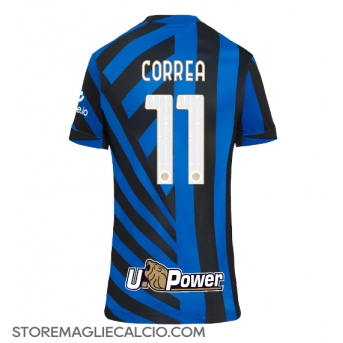 Inter Milan Joaquin Correa #11 Maglia Gara Casa Repliche 2024-25 Donna Maniche Corte